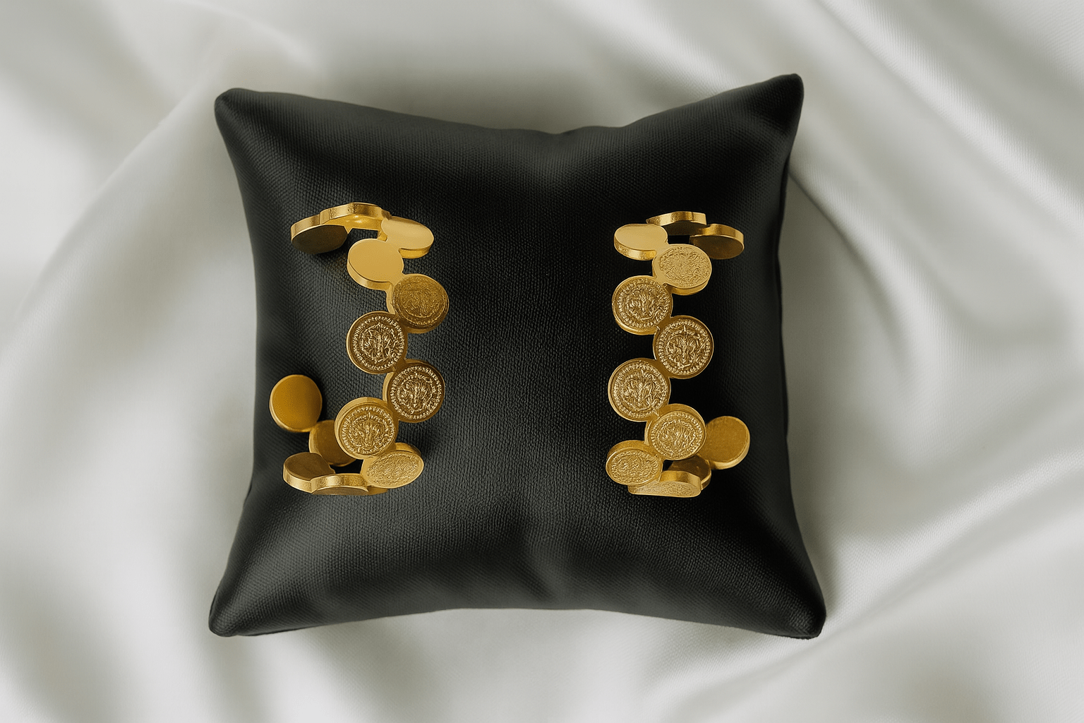 Sona Shakti Temple Coin Hoop Earrings - My Store