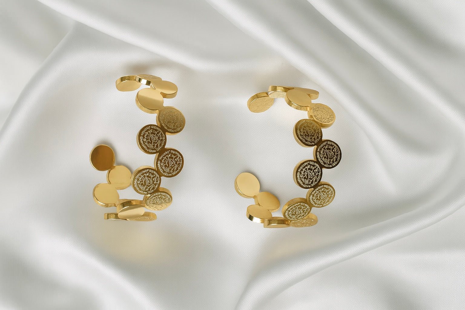 Sona Shakti Temple Coin Hoop Earrings - My Store