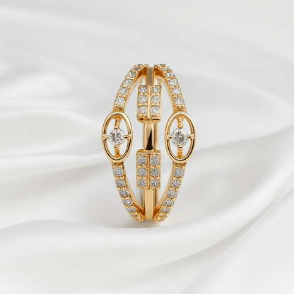 The Empress Band – Elegant Triple Row Ring - My Store