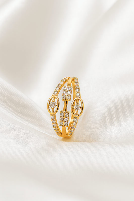The Empress Band – Elegant Triple Row Ring - My Store