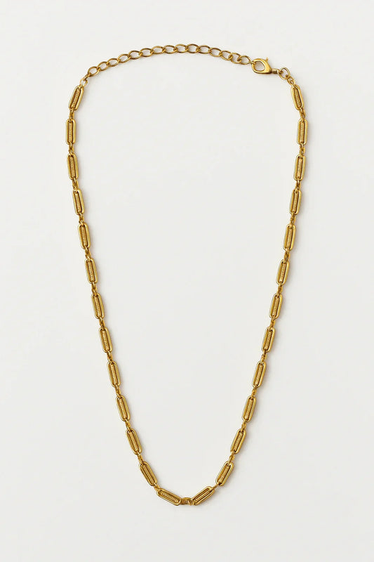 Urban Pulse Gold - Plated Rectangular Link Chain Necklace - My Store