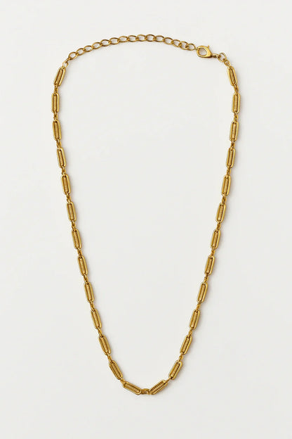 Urban Pulse Gold - Plated Rectangular Link Chain Necklace - My Store